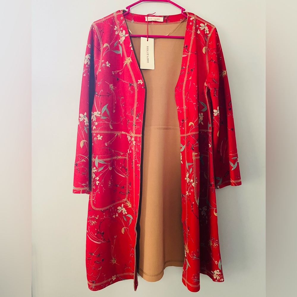 Anthropologie Solitaire jacket in red - S